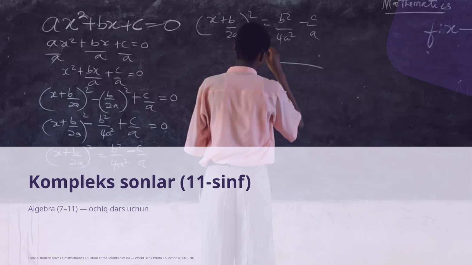 Kompleks sonlar (11-sinf)