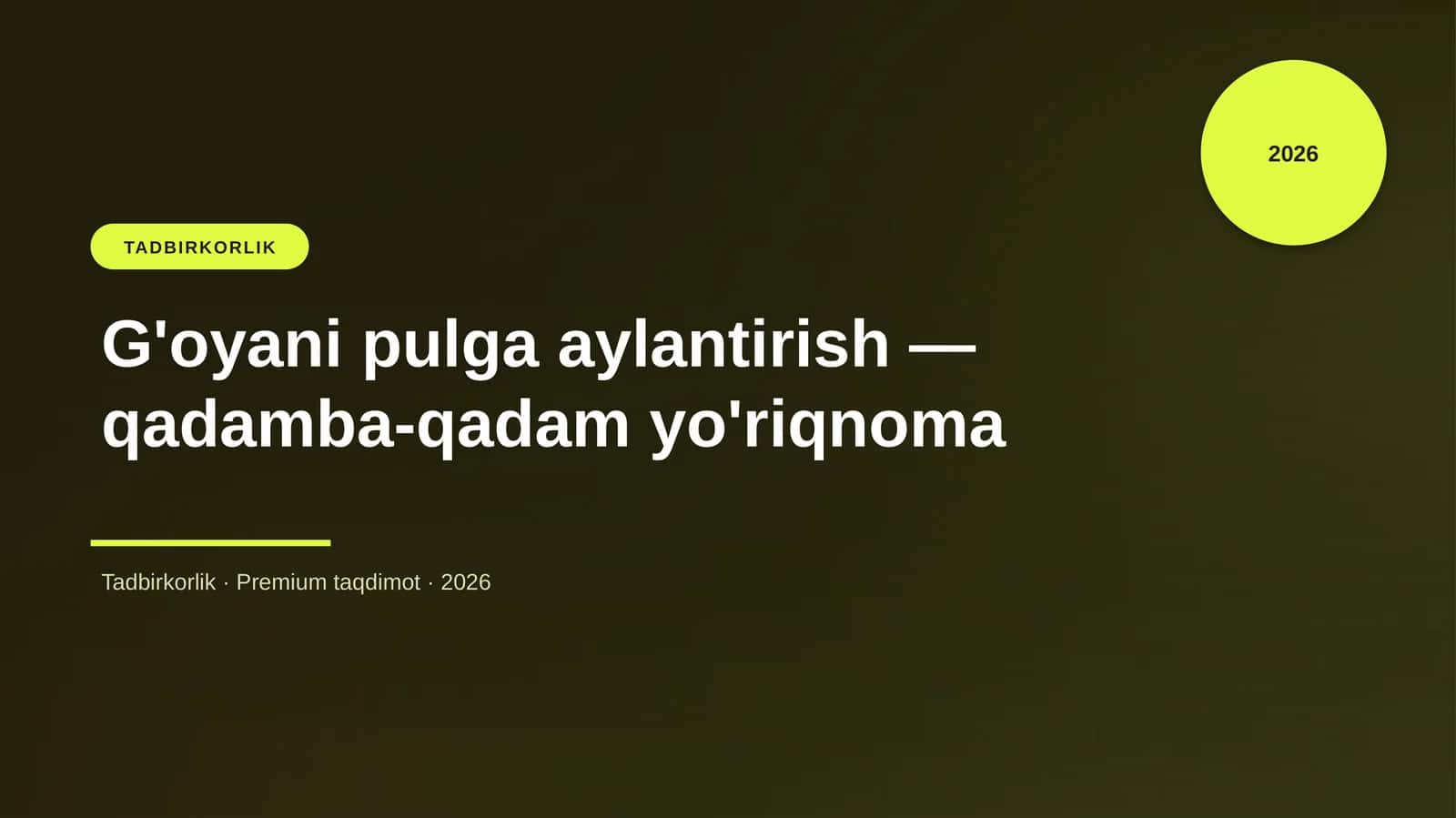 G'oyani pulga aylantirish — qadamba-qadam yo'riqnoma