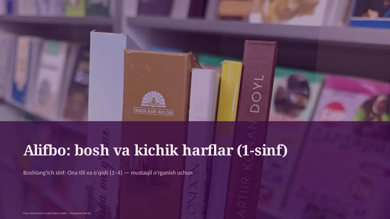 Alifbo: bosh va kichik harflar (1-sinf)