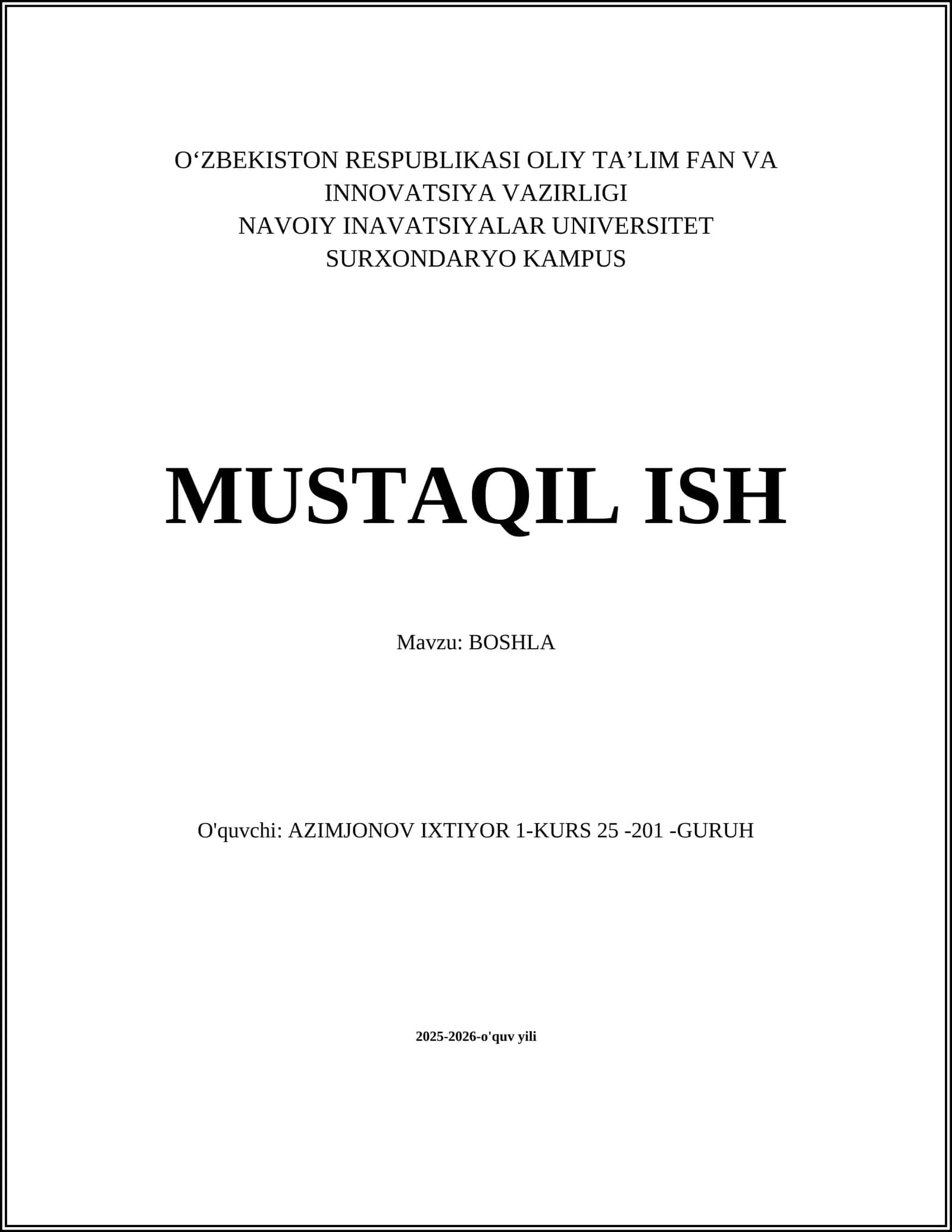 Boshla