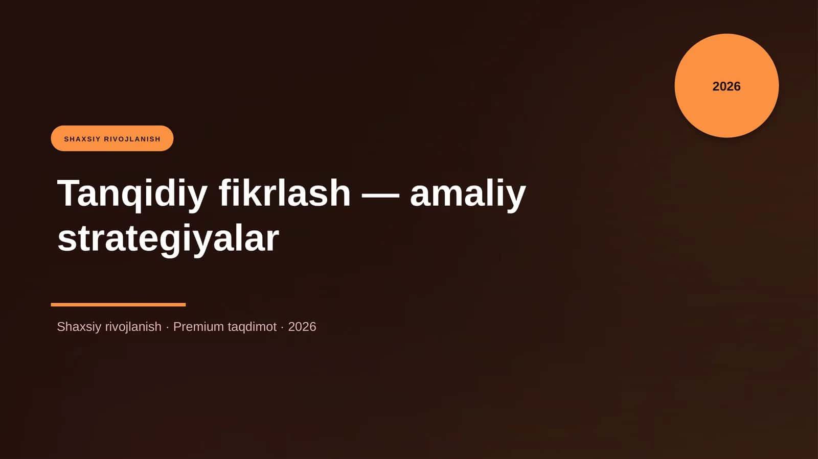 Tanqidiy fikrlash — amaliy strategiyalar