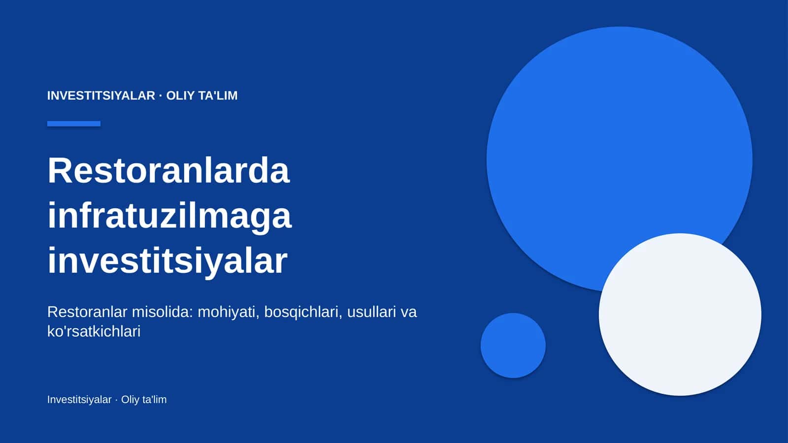 restoranlarda infratuzilmaga investitsiyalar 2646