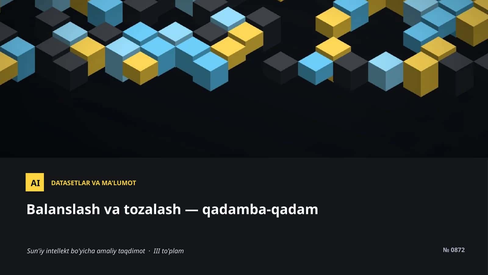 Balanslash va tozalash — qadamba-qadam