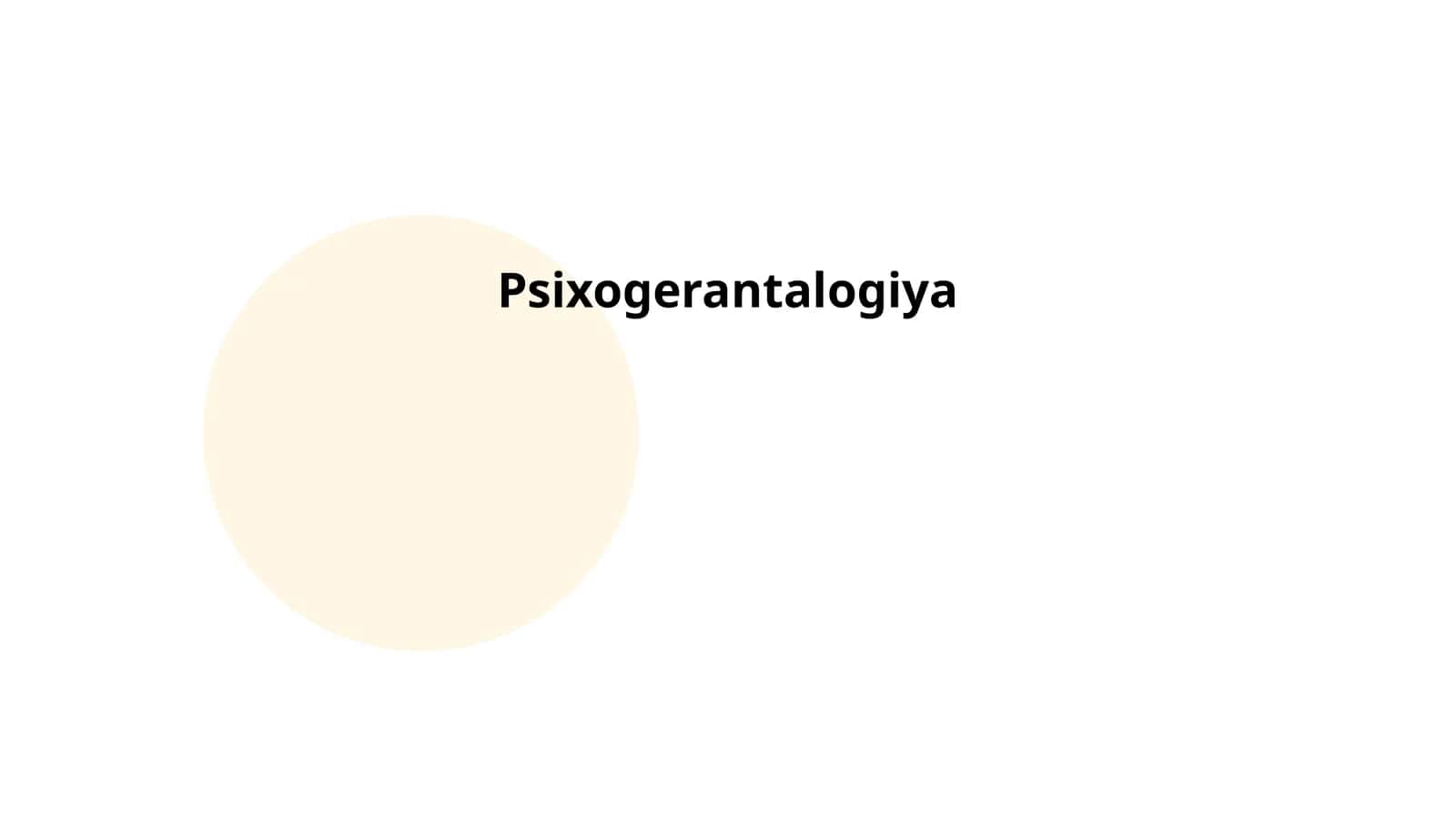 Psixogerontologiya