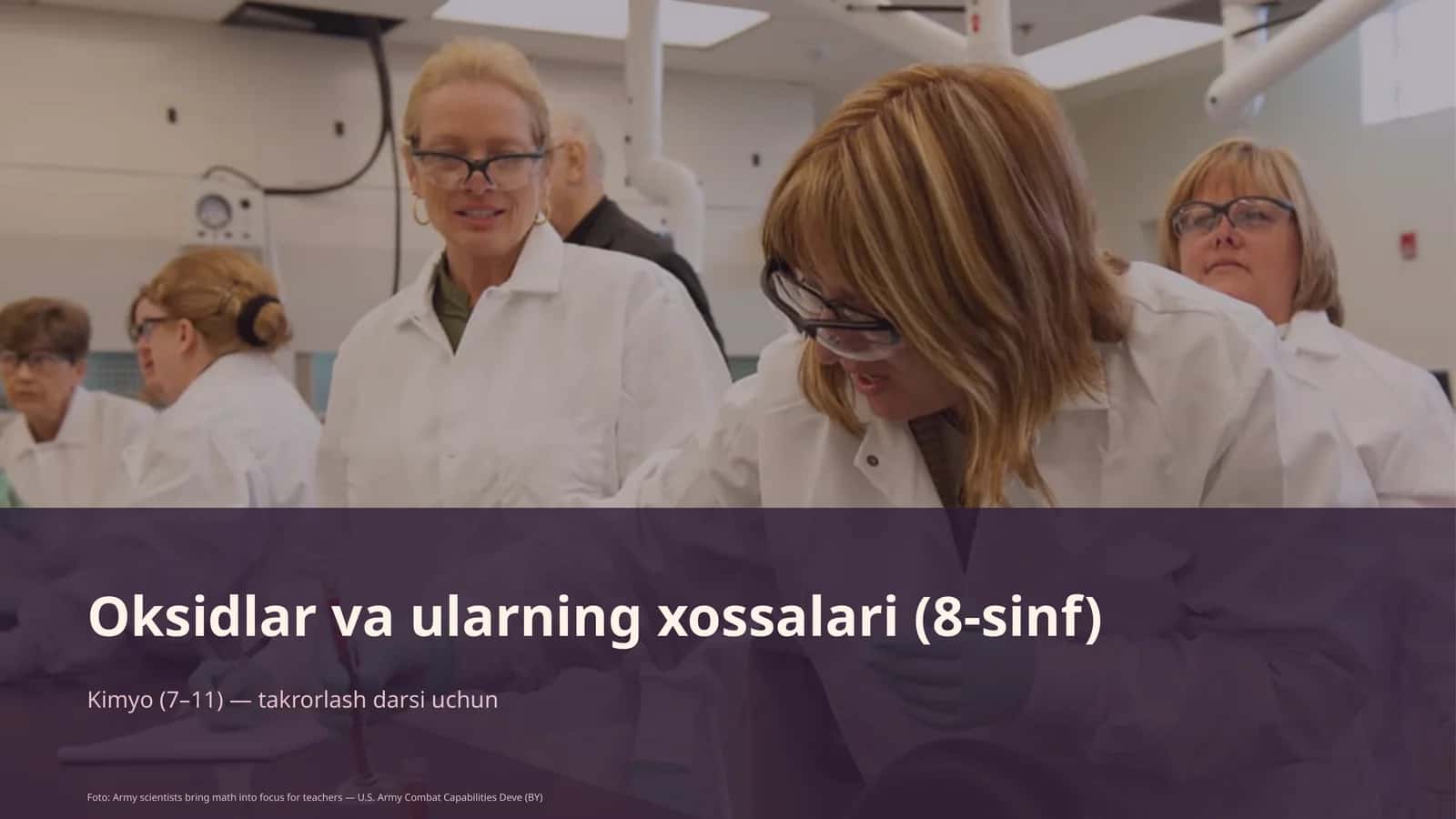 Oksidlar va ularning xossalari (8-sinf)
