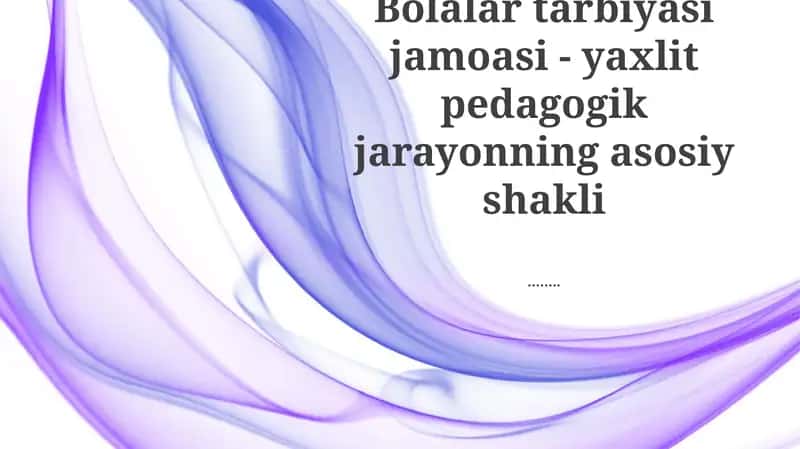 Bolalar tarbiyasi jamoasi