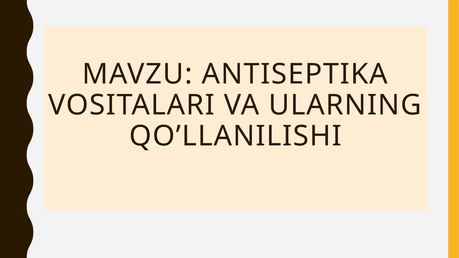 Antiseptik avositalar