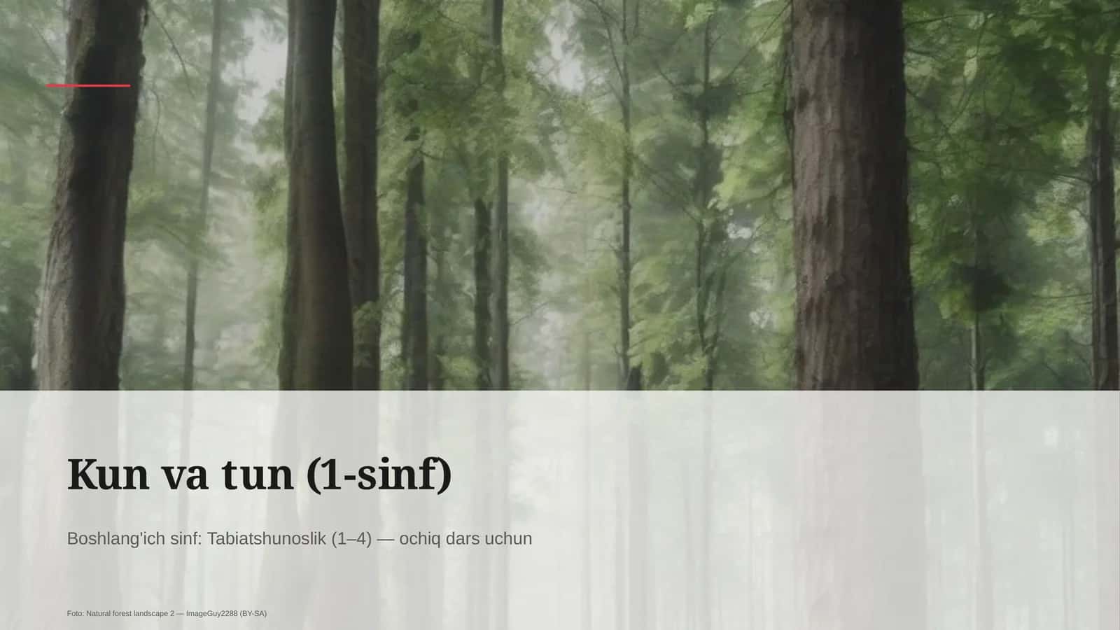 Kun va tun (1-sinf)