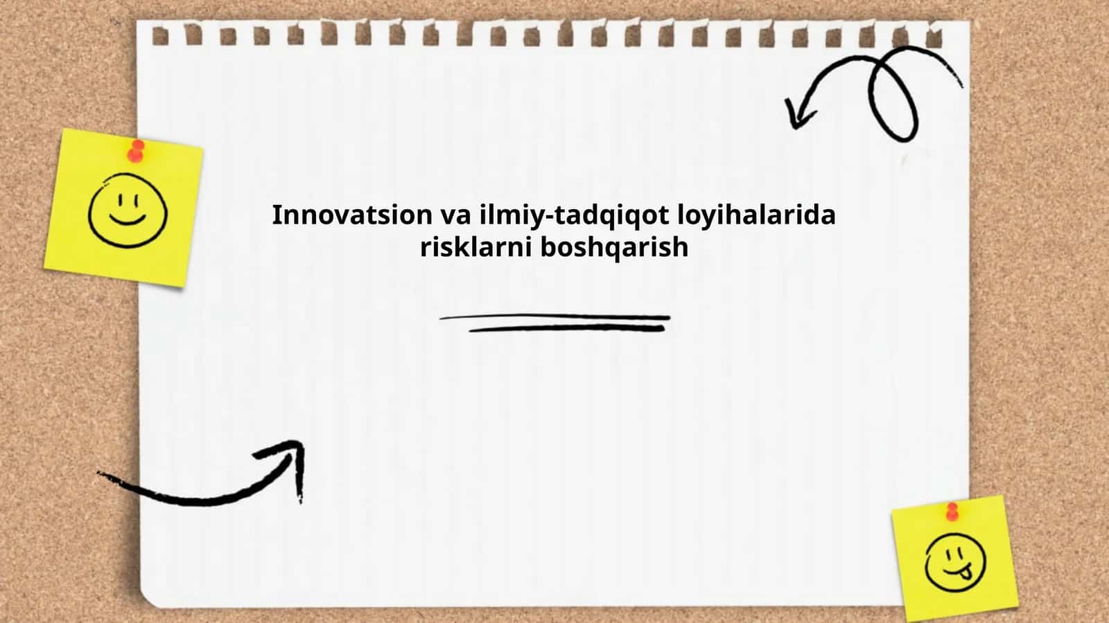 Innovatsion va ilmiy-tadqiqot loyihalarida risklarni boshqarish