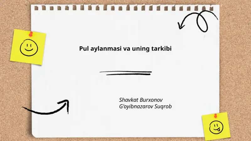 Pul aylanmasi va uning tarkibi