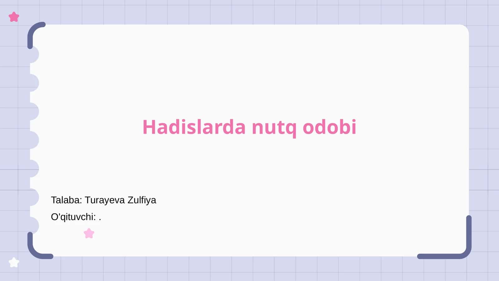 Hadislarda nutq odobi