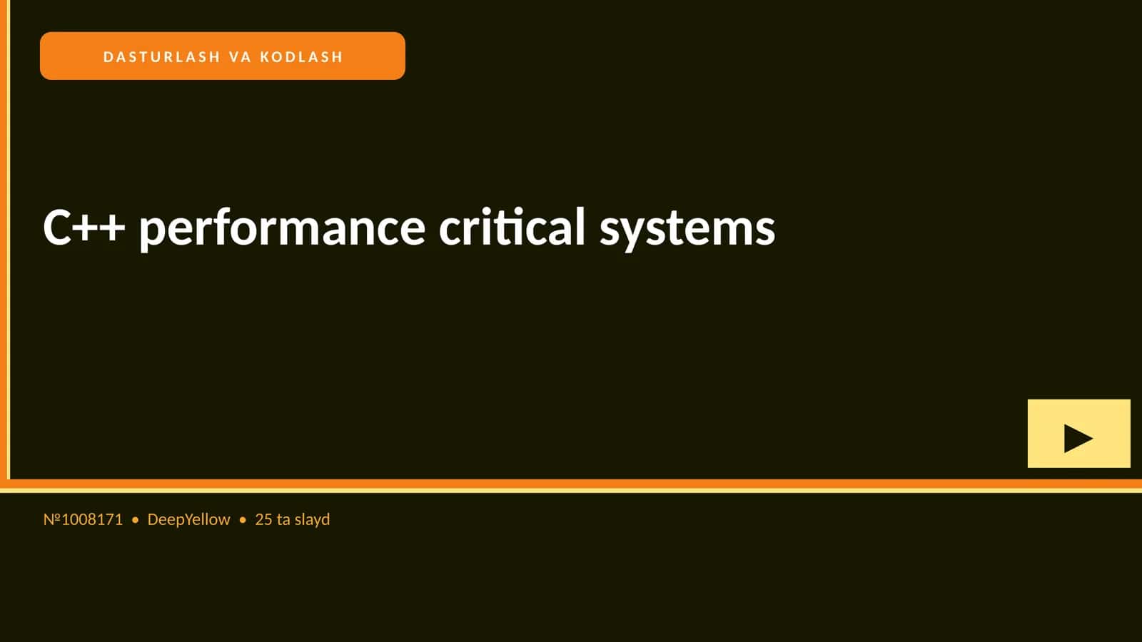 C++ performance critical systems