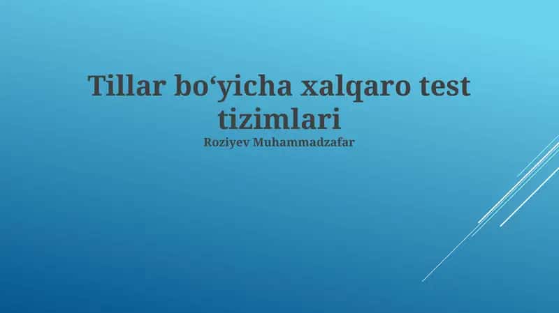 Xalqaro test tizimlari