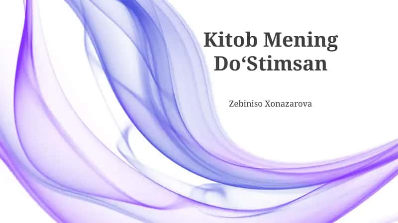 Kitob Mening Do'stim
