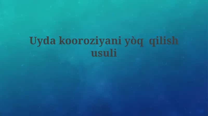 Uydakooroziyaniyòqqilishusuli