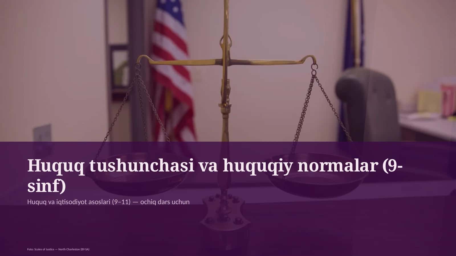Huquq tushunchasi va huquqiy normalar (9-sinf)