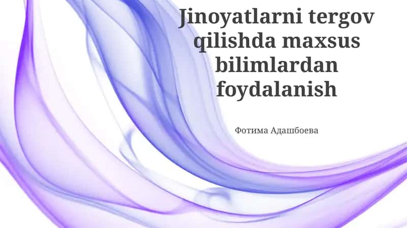 Raqamli Sud-Tibbiyot Ilovalari