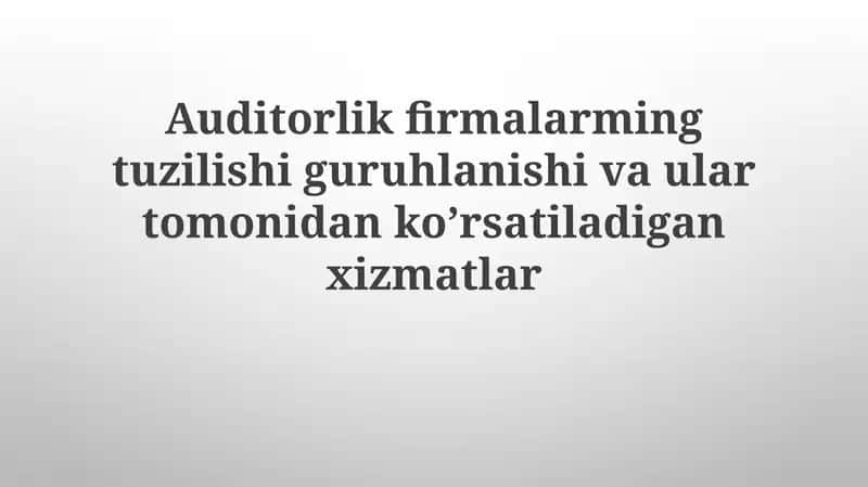 Moliyaviy Hisobotlar Bo'yicha Mutaxassislik
