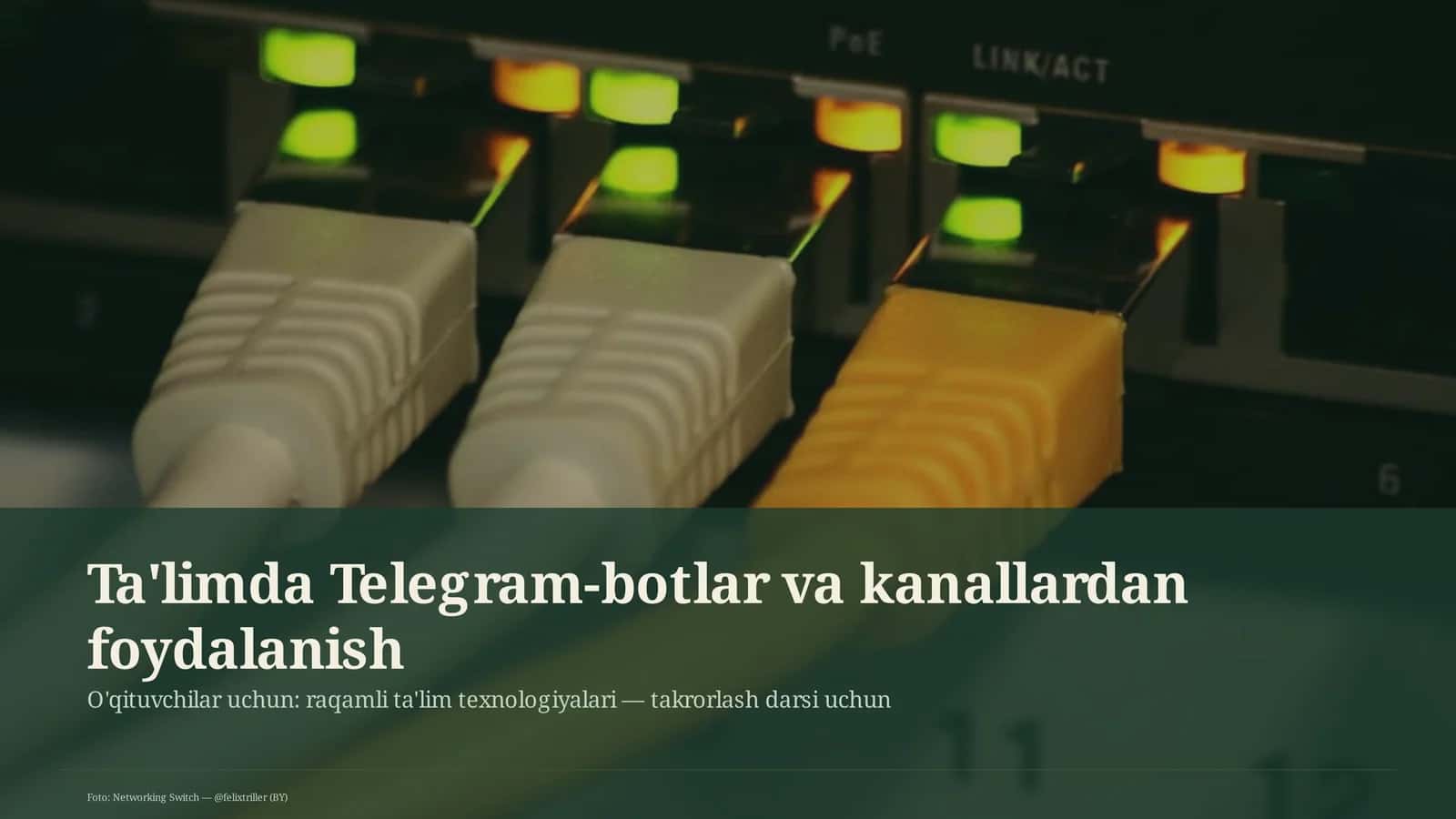 Ta'limda Telegram-botlar va kanallardan foydalanish
