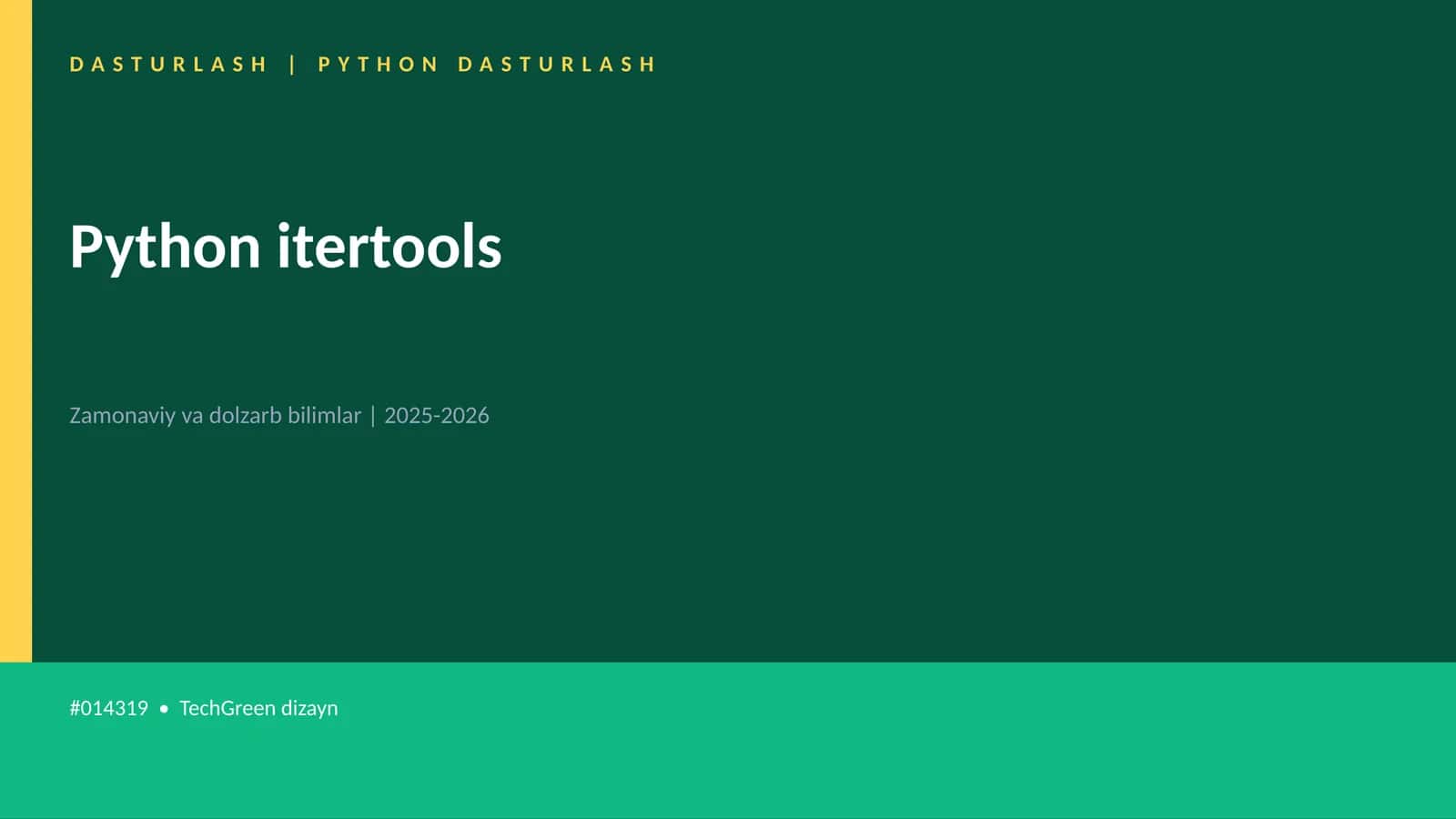Python itertools
