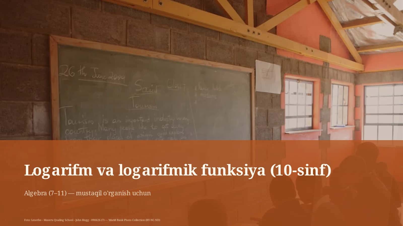 Logarifm va logarifmik funksiya (10-sinf)