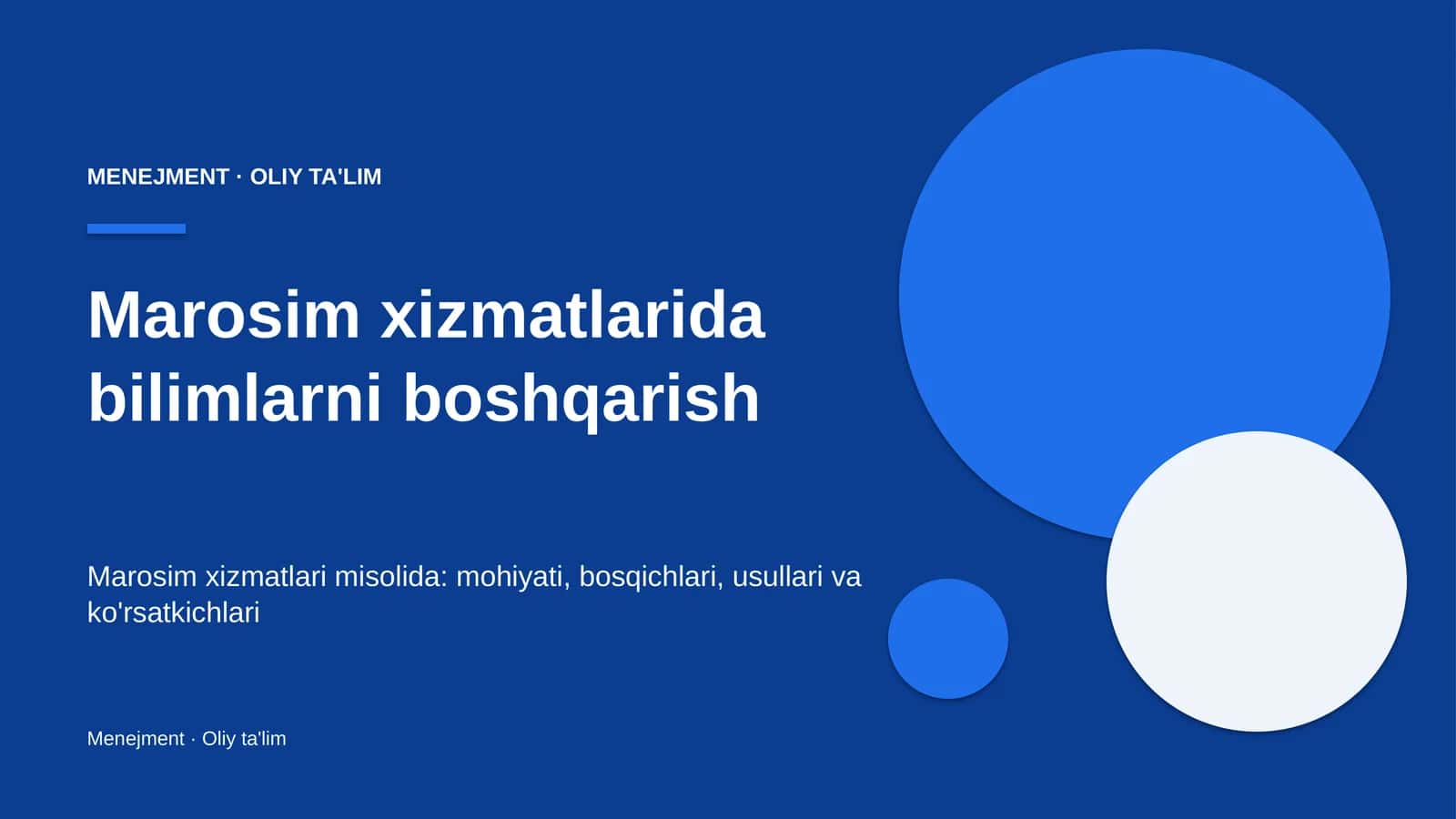 marosim xizmatlarida bilimlarni boshqarish 5764