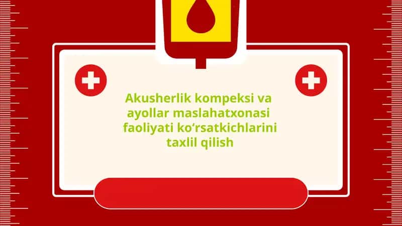 Akusherlik kompeksi va  ayollar maslahatxonasi  faoliyati koʻrsatkichlarini taxlil qilish