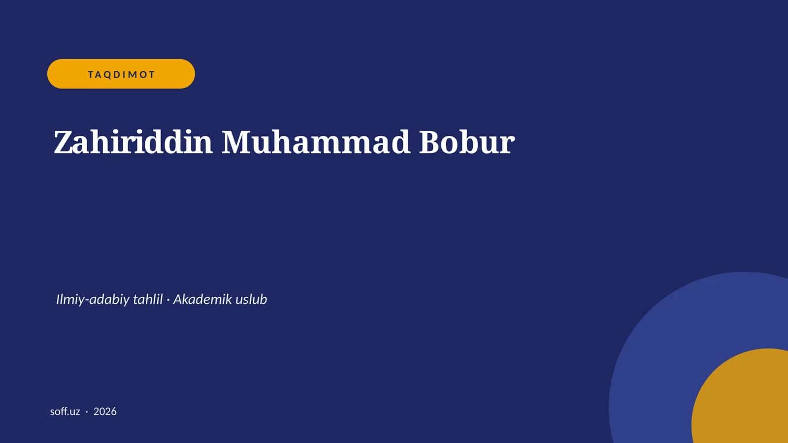 Zahiriddin Muhammad Bobur