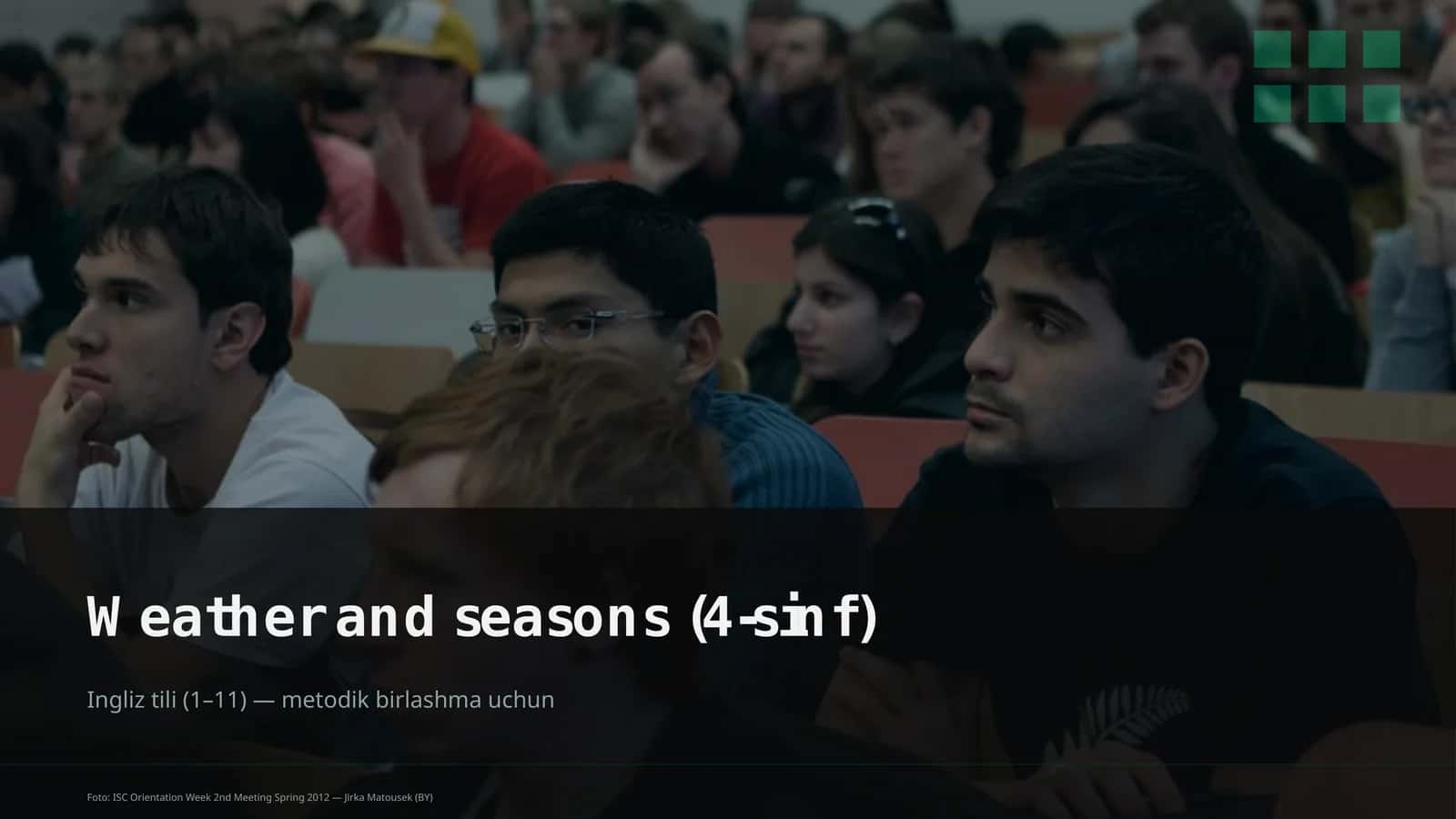 Weather and seasons (4-sinf)