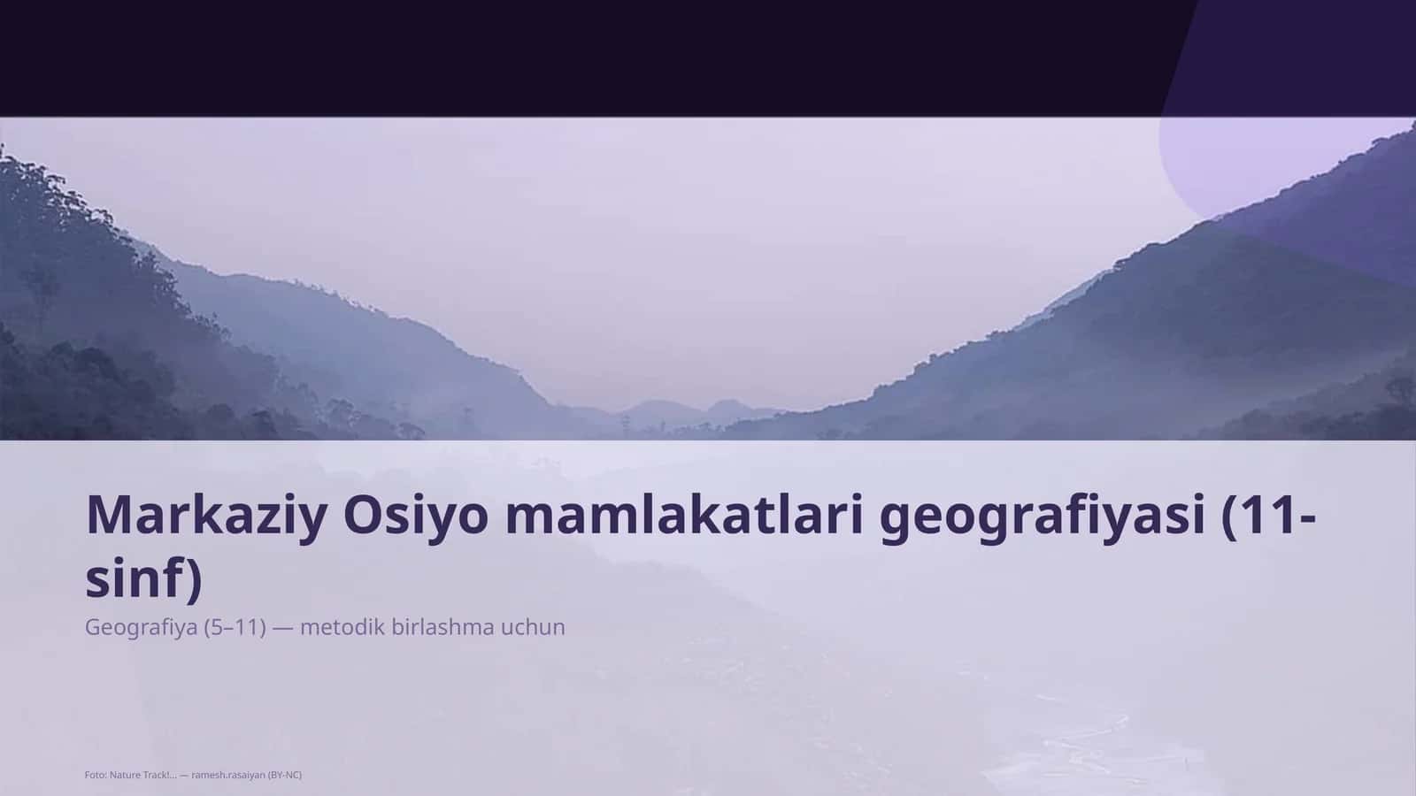 Markaziy Osiyo mamlakatlari geografiyasi (11-sinf)