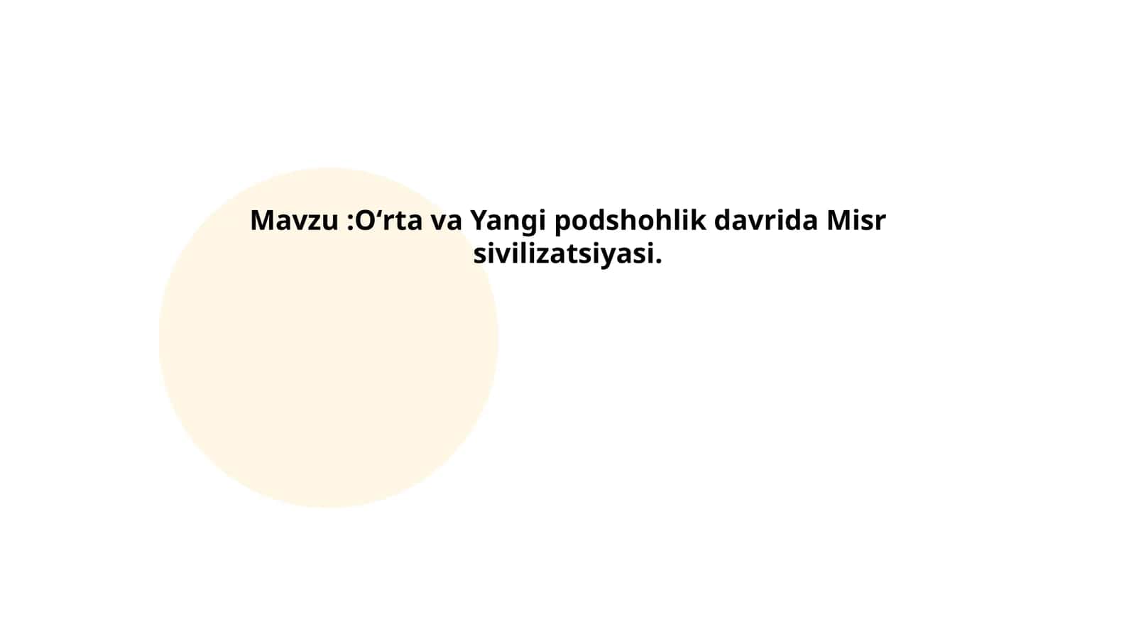 Oʻrta va Yangi podshohlik davrida Misr sivilizatsiyasi