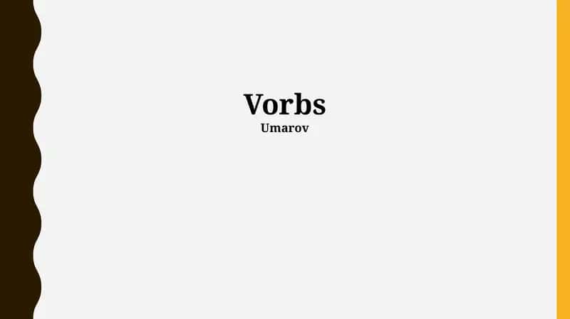 Verb Types