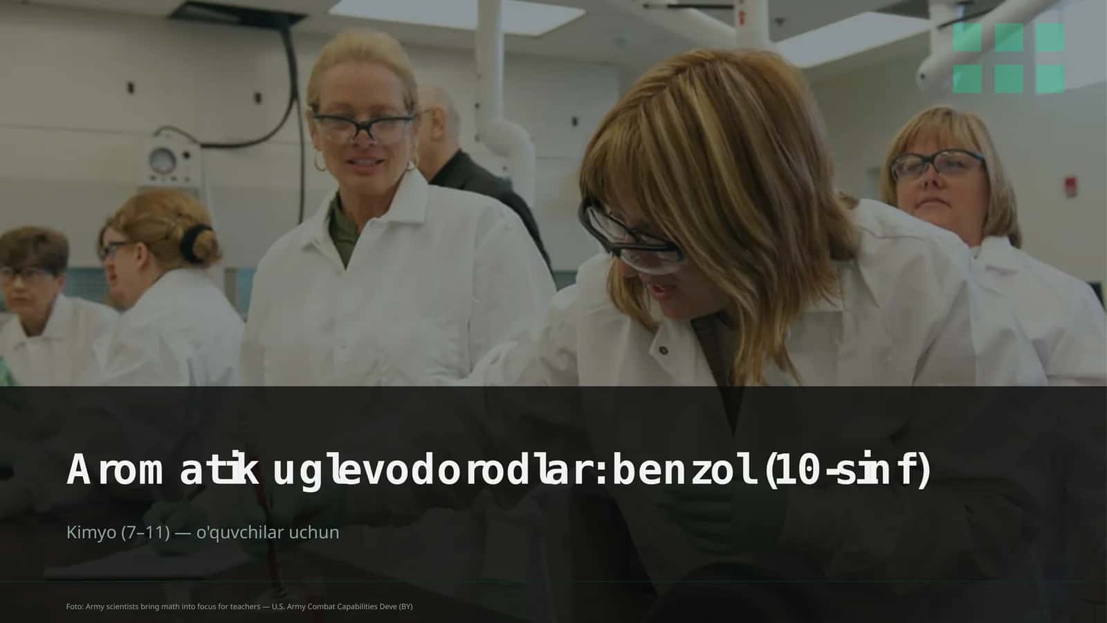 Aromatik uglevodorodlar: benzol (10-sinf)