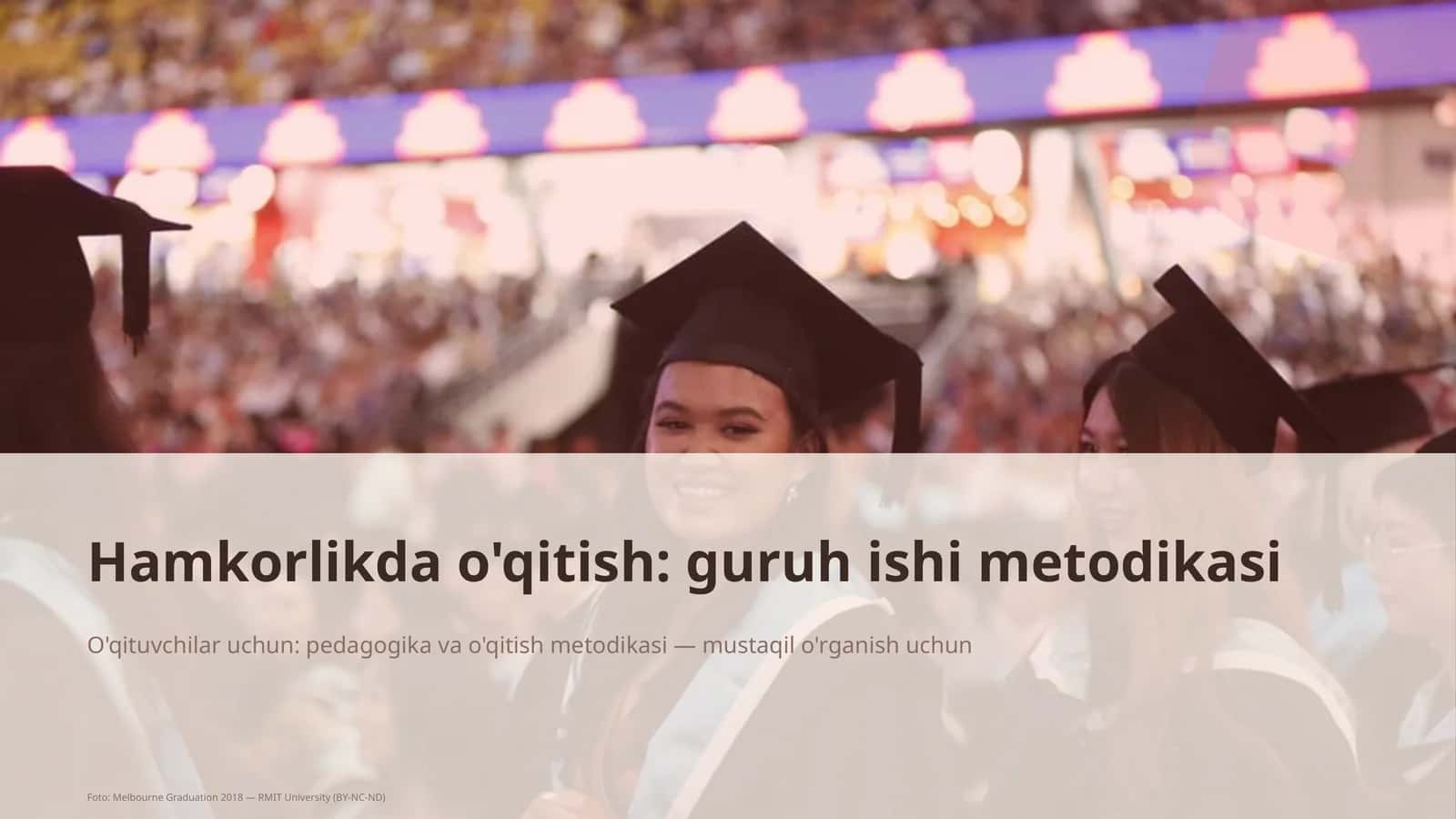 Hamkorlikda o'qitish: guruh ishi metodikasi