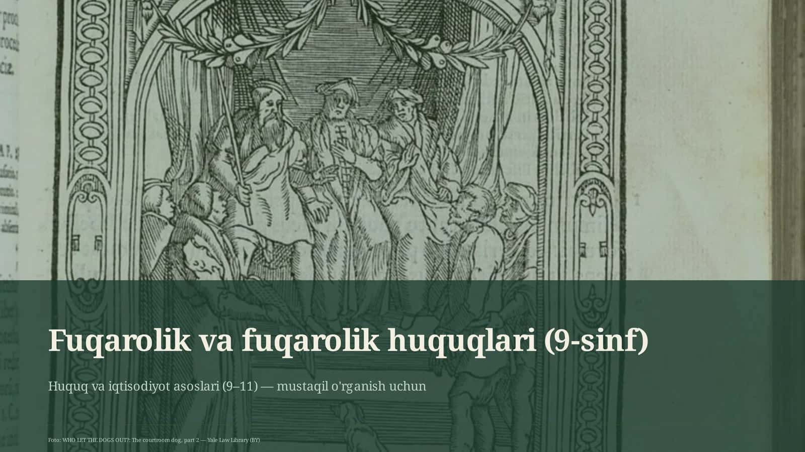 Huquq va iqtisodiyot asoslari (9–11)