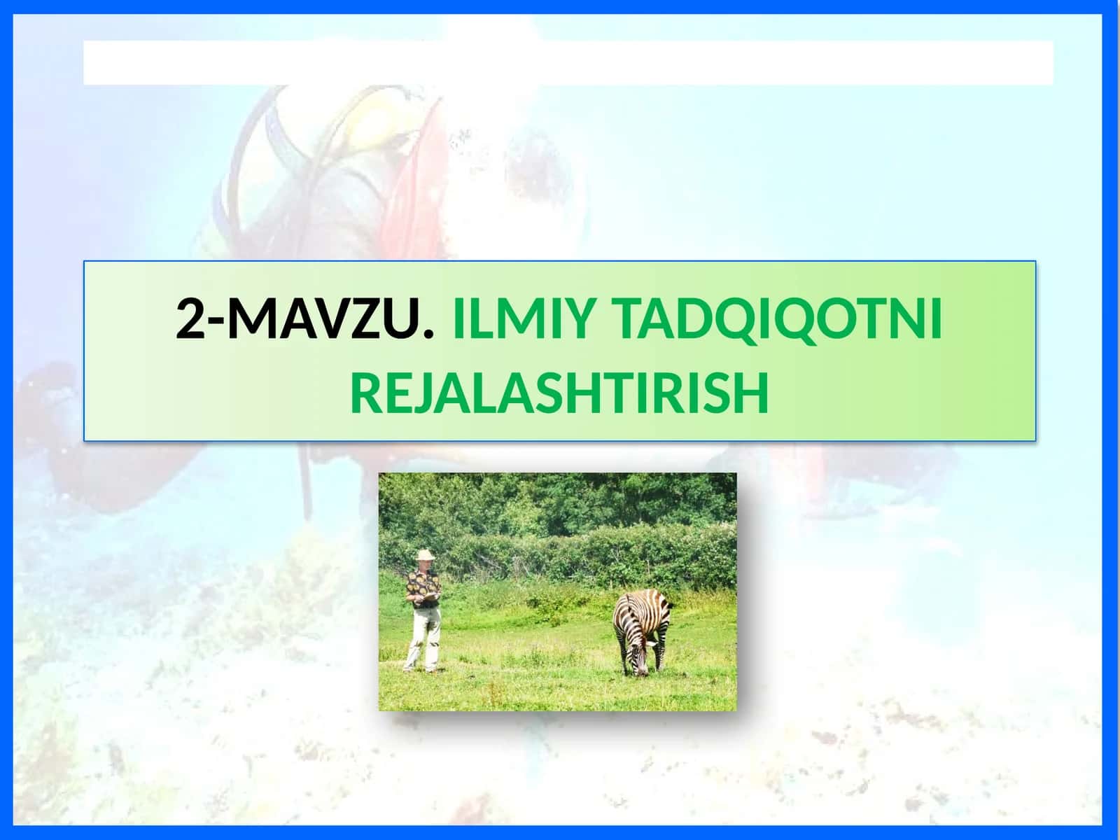 Tadqiqotni rejalshtirish