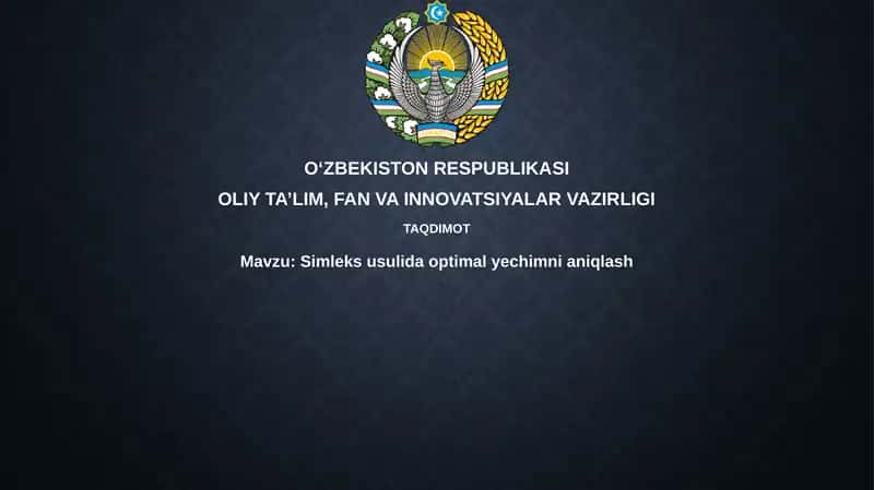 Simpleks usuli