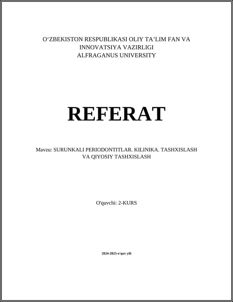 Surunkali Parodontit (Surunkali periodontitis)