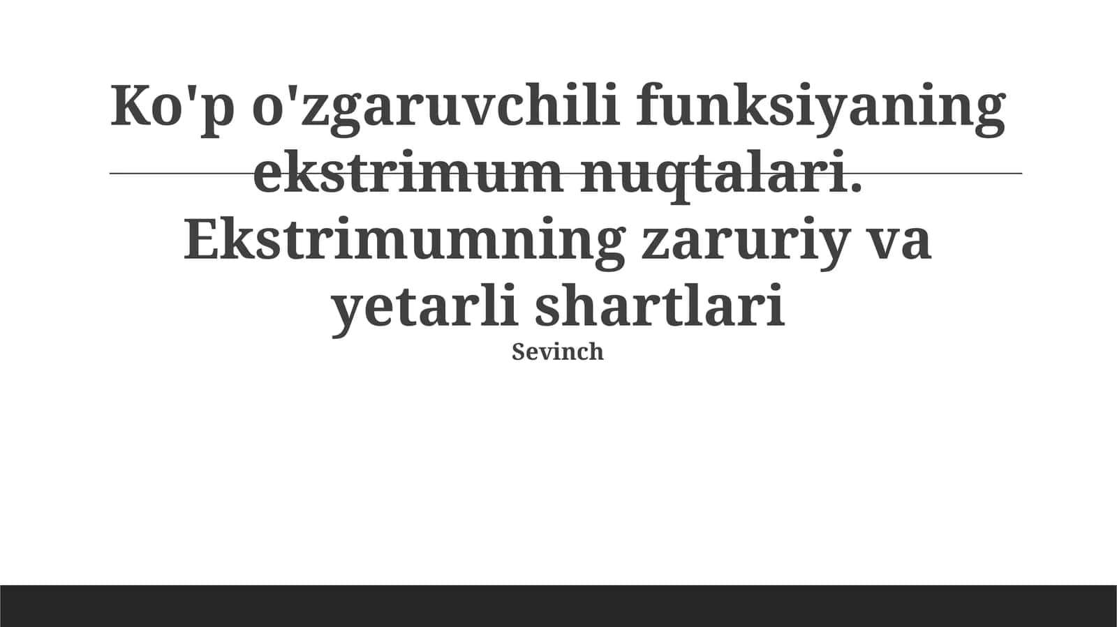Ekstrimum nuqtalari