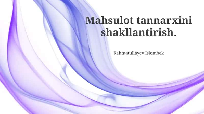 Xom ashyo tanlash