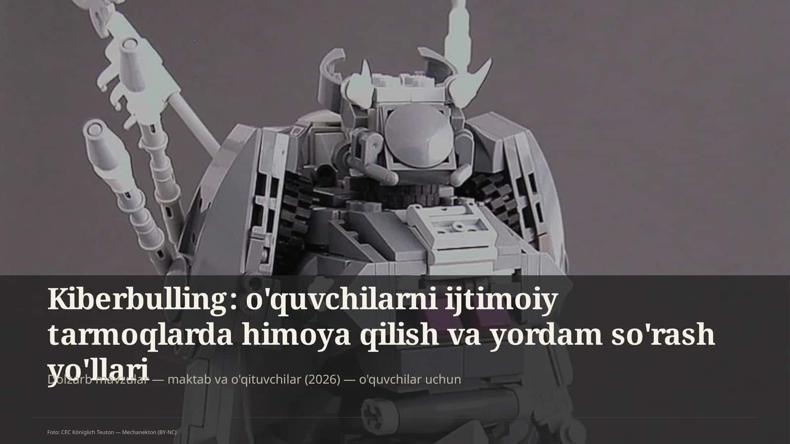 Kiberbulling: o'quvchilarni ijtimoiy tarmoqlarda himoya qilish va yordam so'rash yo'llari