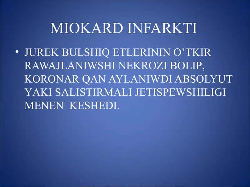 MIOKARD INFARKTI