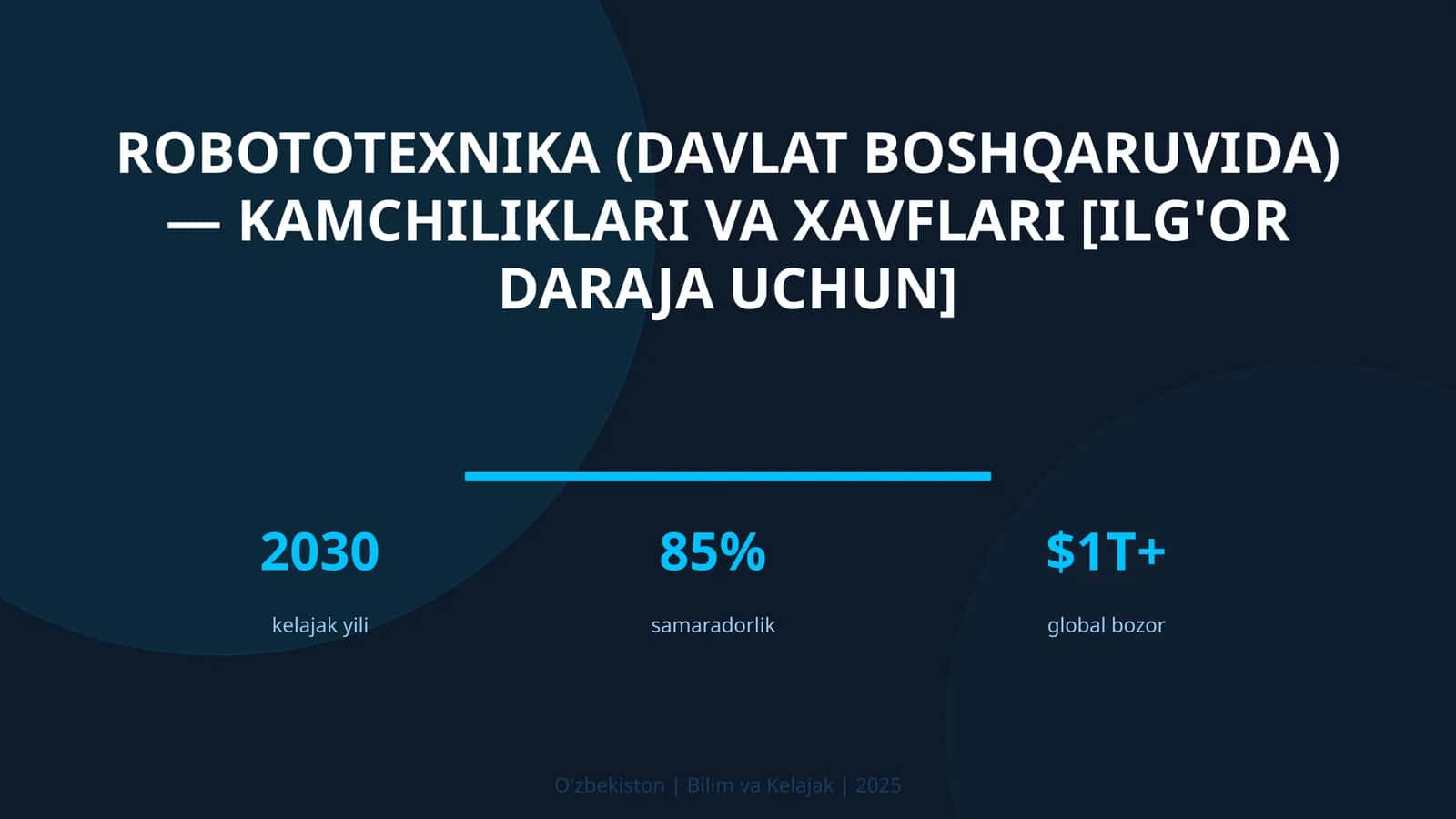 Robototexnika (davlat boshqaruvida) — kamchiliklari va xavflari [ilg'or daraja uchun]