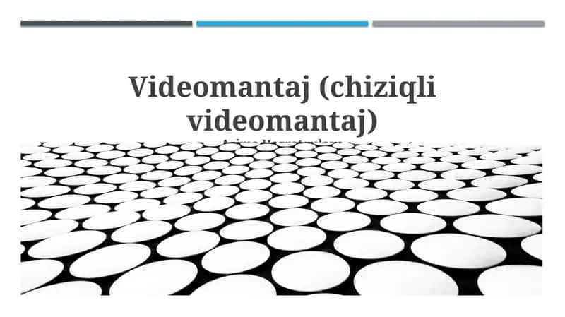 Chiziqli video tahrirlash