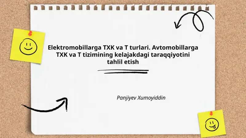 Elektromobillarga TXK va T turlari