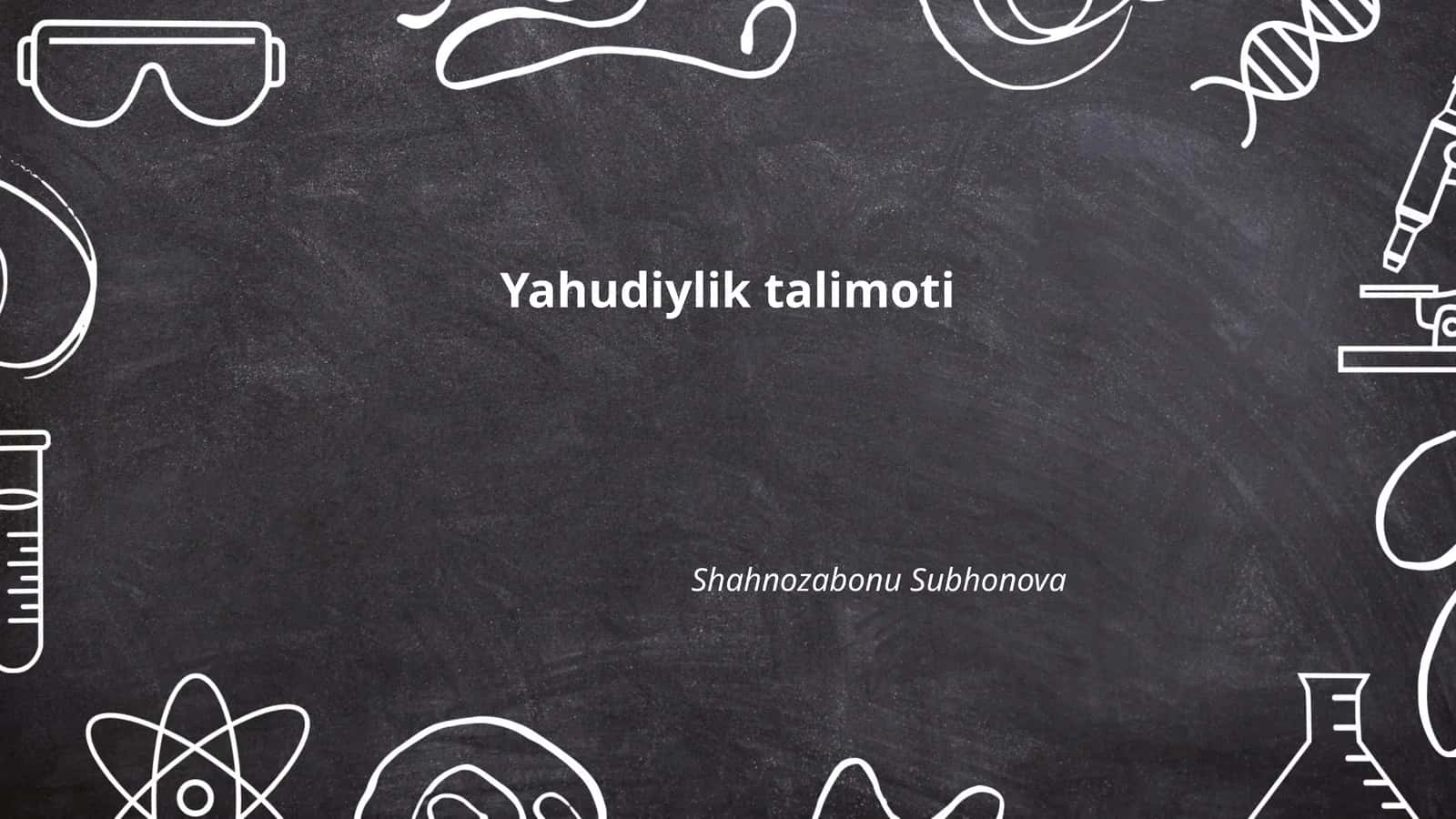 Yahudiylik talimoti