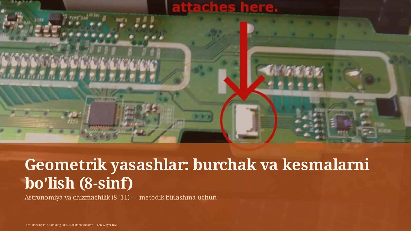 Geometrik yasashlar: burchak va kesmalarni bo'lish (8-sinf)