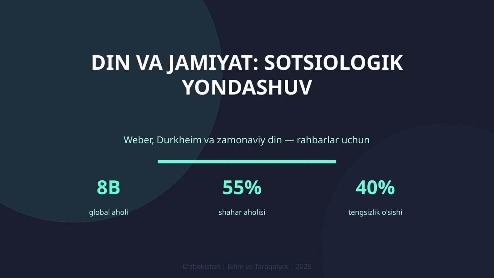 DIN VA JAMIYAT: SOTSIOLOGIK YONDASHUV