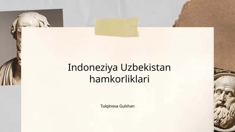 Indoneziya Uzbekistan hamkorliklari
