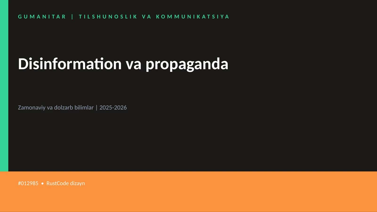 Disinformation va propaganda